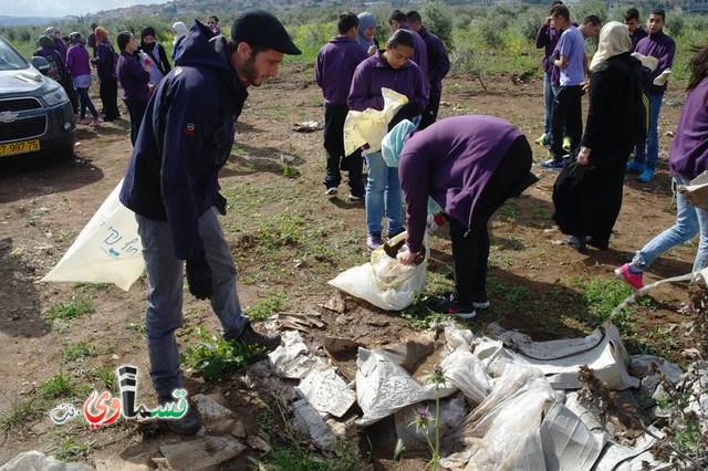 مجلس جت ومكتب حماية البيئة في لواء حيفا ينظمون نشاطات مميزة في يوم النظافة القومي بمشاركة مئات الطلاب 